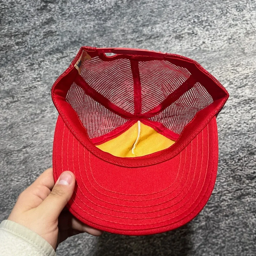 Vintage 80s Snap-On Tools Trucker Hat Mesh Snapback Indy‎ Racing Rick Mears USA
